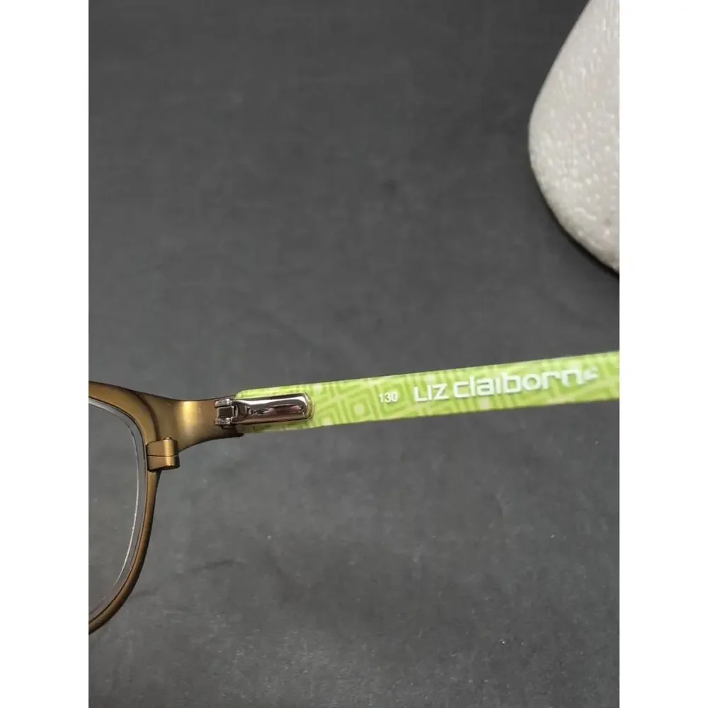 Liz Claiborne Copper Metal Oval Glasses W Tortoise Temples L425 0RH9 48 16‎ 130